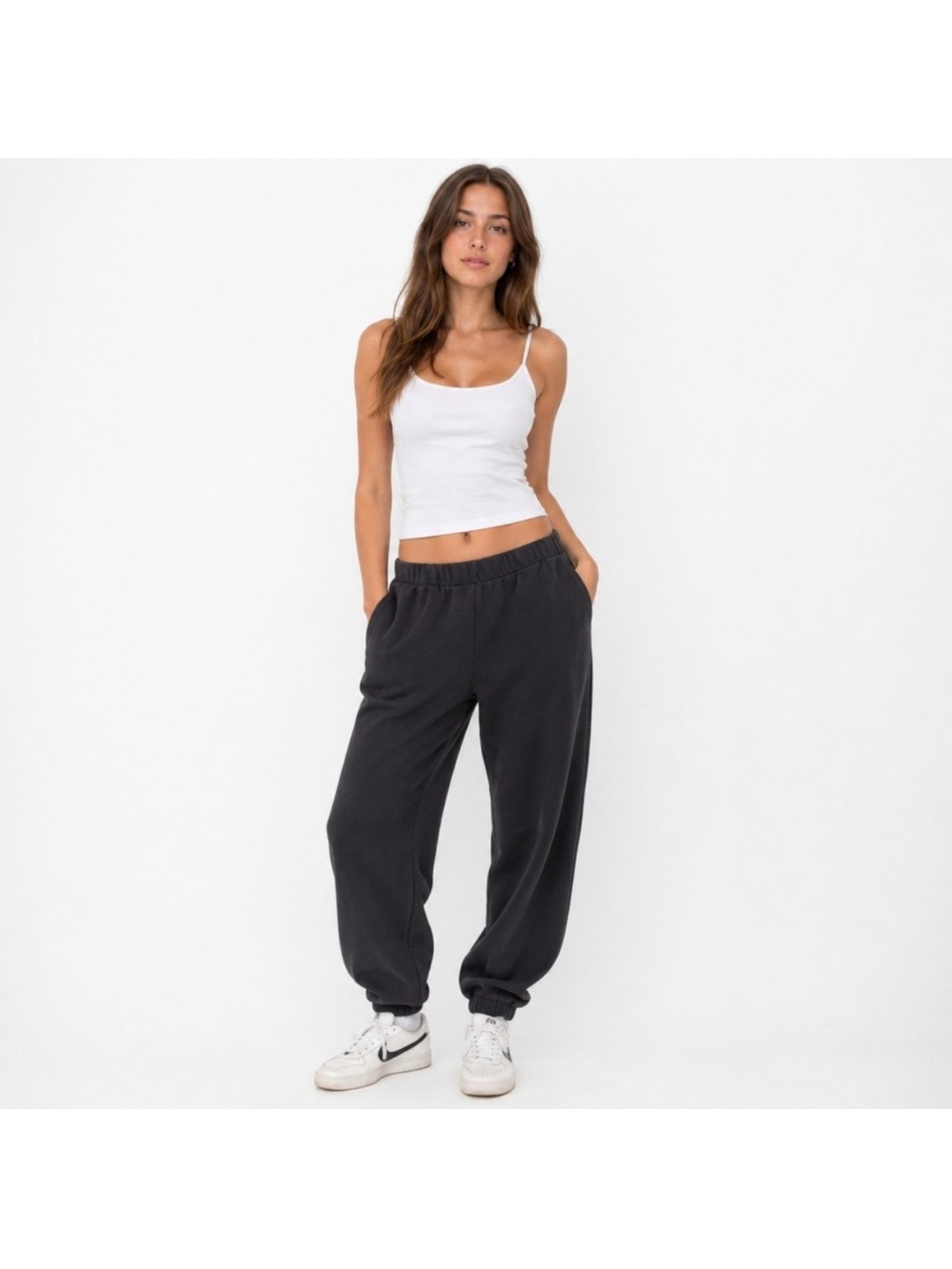 Brandy Melville Black Oversized Jogger Pants